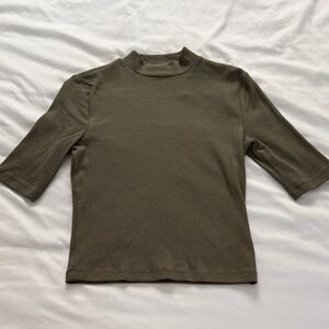 Express Olive Short Sleeve Top